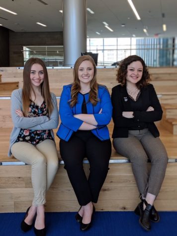 Kiley Alcorn, Kaleigh Shaw and Chelina Ortiz Montanez are all UK students in majors that are typically dominated by males. Photo by Haley Hintz | Staff
