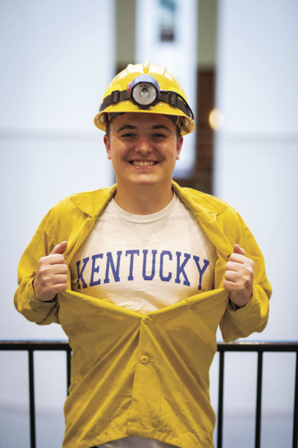 Senior forestry major and Fire Cats crew leader Michael Kessler poses for a photo on Wednesday, Oct. 16, 2019, at the William T. Young Library on UKs campus in Lexington, Kentucky. Photo by Jordan Prather | Staff