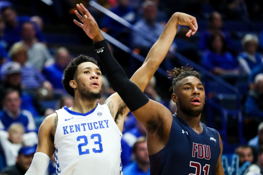 Kentucky+sophomore+forward+EJ+Montgomery+watches+his+shot+during+the+UK+vs+Fairleigh+Dickinson+Knights+game+on+Saturday%2C+Dec.+7%2C+2019%2C+at+Rupp+Arena+in+Lexington%2C+Kentucky.+Photo+by+Michael+Clubb+%7C+Staff