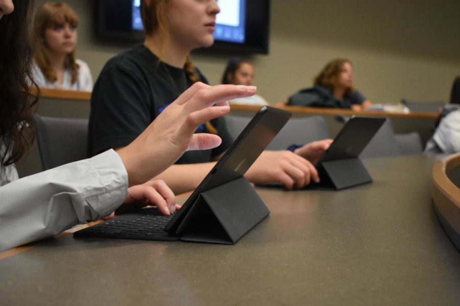 Freshmen attend the iPad Pick-A-Path offered by Apple as part of K Week on Friday, August 23, 2019 in Lexington, Kentucky. Photo by Natalie Parks | Staff