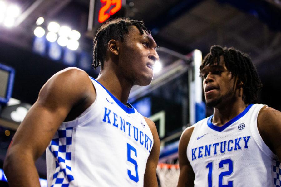Kentucky+sophomore+guard+Immanuel+Quickley+walks+back+inbounds+after+making+a+basket+during+the+game+against+Florida+on+Saturday%2C+Feb.+22%2C+2020%2C+at+Rupp+Arena+in+Lexington%2C+Kentucky.+Kentucky+won+65-59.+Photo+by+Jordan+Prather+%7C+Staff