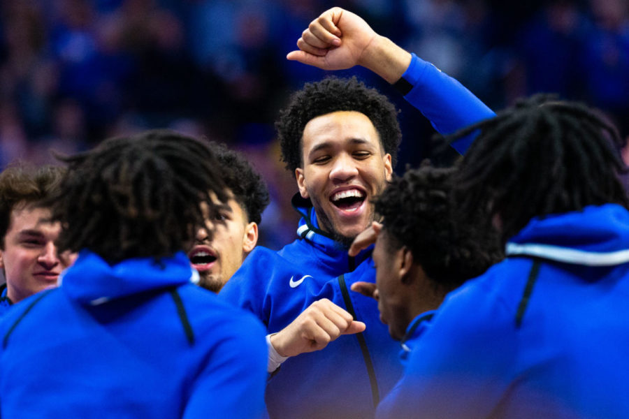 Kentucky+sophomore+forward+EJ+Montgomery+gets+excited+in+the+huddle+before+the+game+against+Tennessee+on+Tuesday%2C+March+3%2C+2020%2C+at+Rupp+Arena+in+Lexington%2C+Kentucky.+Tennessee+won+81-73.+Photo+by+Jordan+Prather+%7C+Staff