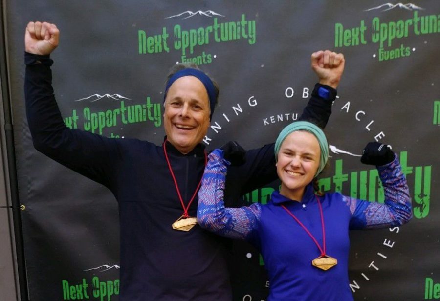 Miranda Phipps and her father after completing the Rough Trail 25k, organized by Next Opportunity Events.