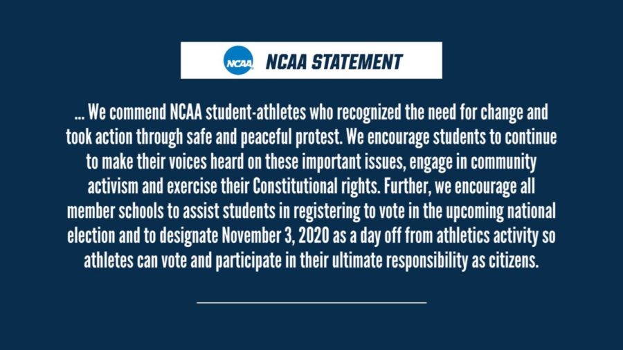NCAA Social Activism Statement