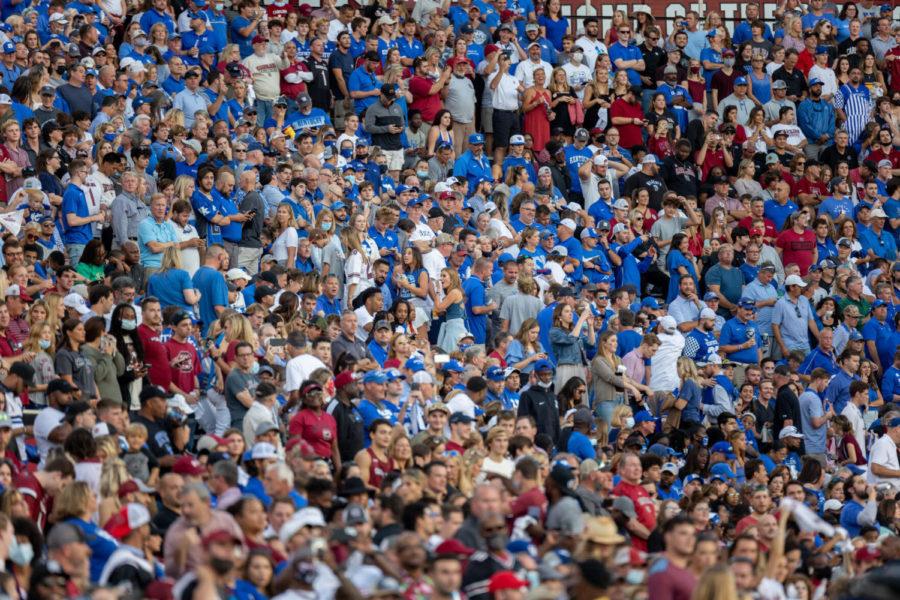 Kentucky fans fill the stands before the University of Kentucky vs. South Carolina football game on Saturday, Sept. 25, 2021, at Williams-Brice Stadium in Columbia, South Carolina. UK won 16-10. Photo by Jack Weaver | Staff