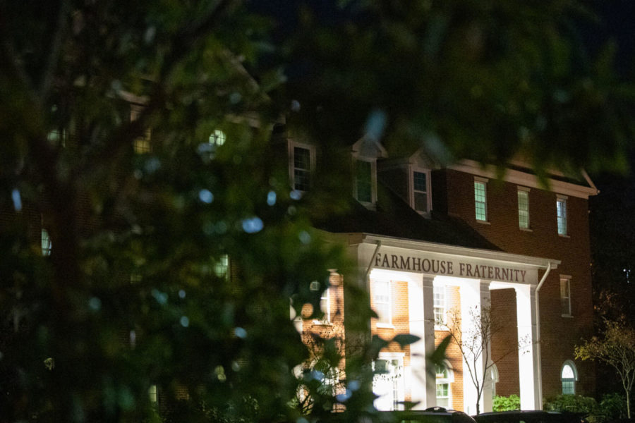 The FarmHouse Fraternity house on Monday, Oct. 18, 2021, at the University of Kentucky in Lexington, Kentucky. Photo by Michael Clubb | Staff