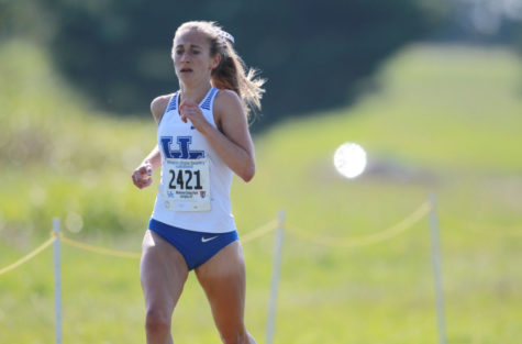 Katy Kunc runs in the 2017 Bluegrass Cross Country Invitational in Lexington, KY., which she went on to win. Kunc will be racing in the 2017 NCAA Cross Country Championships on Saturday, Nov. 18, 2017. Photo provided by UK Athletics.