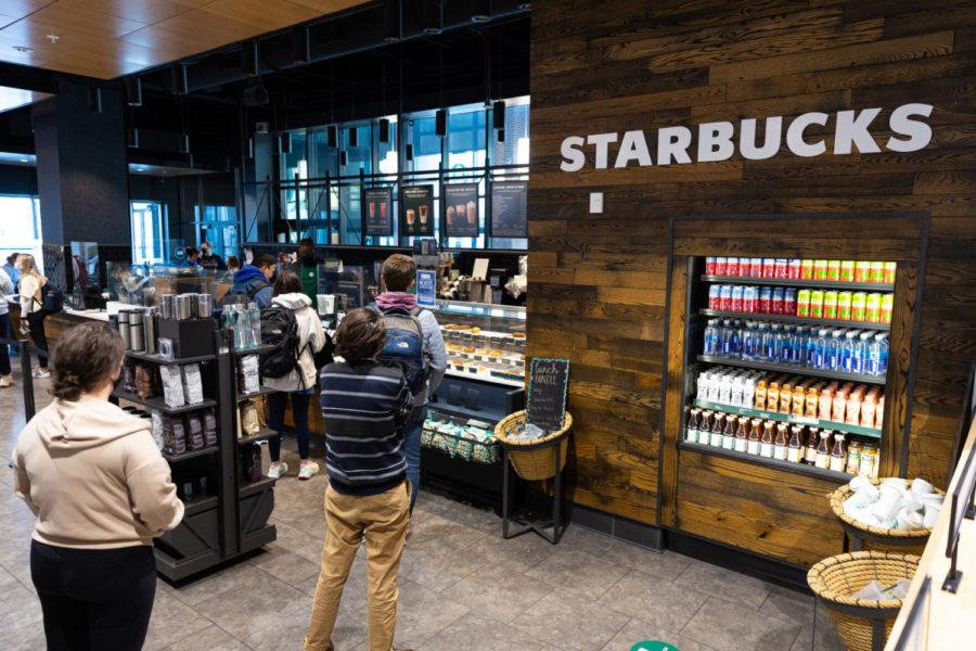 The Starbucks in the Gatton Student Center on Wednesday, Nov. 3, 2021, in Lexington, Kentucky. Photo by Michael Clubb | Staff