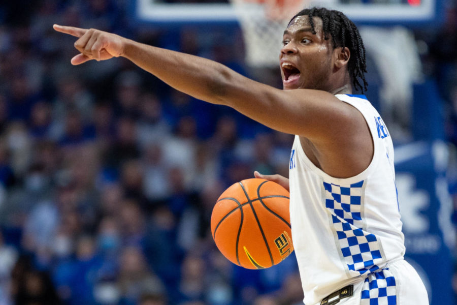 Kentucky+Wildcats+guard+Sahvir+Wheeler+%282%29+calls+out+to+his+team+during+the+UK+vs.+Mississippi+State+basketball+game+on+Tuesday%2C+Jan.+25%2C+2022%2C+at+Rupp+Arena+in+Lexington%2C+Kentucky.+UK+won+82-74.+Photo+by+Jack+Weaver+%7C+Staff
