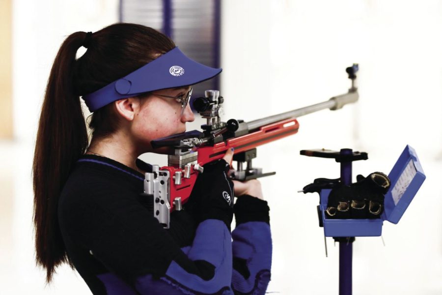 Mary Tucker. UK Rifle v Akron. Photo by Hannah Phillips | UK Athletics