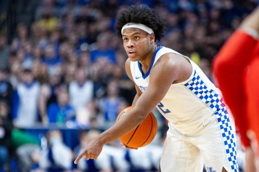 Kentucky+Wildcats+guard+Sahvir+Wheeler+%282%29+calls+out+to+his+teammates+during+the+UK+vs.+Ole+Miss+mens+basketball+game+on+Tuesday%2C+March+1%2C+2022%2C+at+Rupp+Arena+in+Lexington%2C+Kentucky.+UK+won+83-72.+Photo+by+Jack+Weaver+%7C+Staff