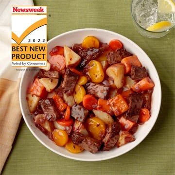 Frozen meals, such as Nutrisystem Beef Merlot, are versatile, convenient, portion-controlled and sustainable.