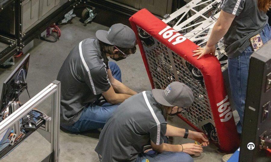 Using state-of-the-art technology from such sponsors as AMD-Xilinx, the FIRST robotics program teaches high-school students, like those pictured here from the Up-a-Creek Robotics team in Colorado, critical engineering skills and the value of teamwork and community.