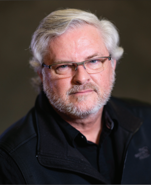 Steve Shaffer poses for a portrait on Wednesday, April 6, 2022, at the Main Building in Lexington, Kentucky. Photo by Jack Weaver | Staff