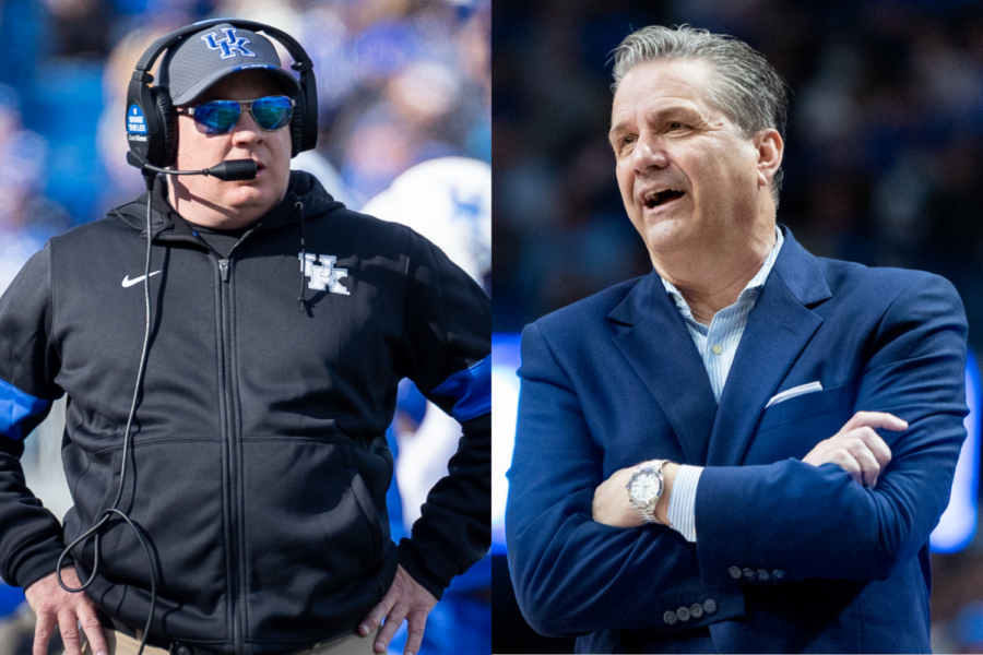 Kentucky football head coach Mark Stoops responded on Twitter to comments made by Kentucky mens basketball head coach John Calipari Wednesday referring to the University of Kentucky as a basketball school.