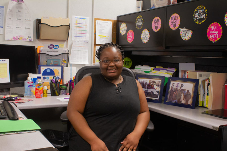 CARES Administrative Support Associate, Aku Fiagbeto, poses for a portrait on Wednesday, Sept. 21, 2022 at the CARES Center at the University of Kentucky. Photo by Maria Rauh | Kentucky Kernel