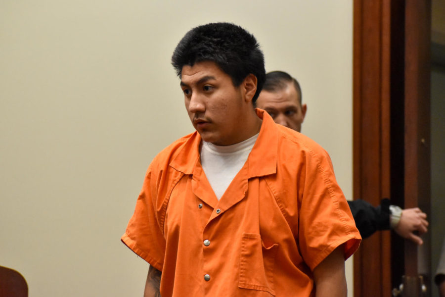 Juan Guerrero-Zendejas walks into the courtroom during a preliminary hearing on a charge of tampering with physical evidence on Tuesday, Oct. 18, 2022, at the Robert F. Stephens District Courthouse in Lexington, Kentucky. Photo by Abbey Cutrer | Kentucky Kernel