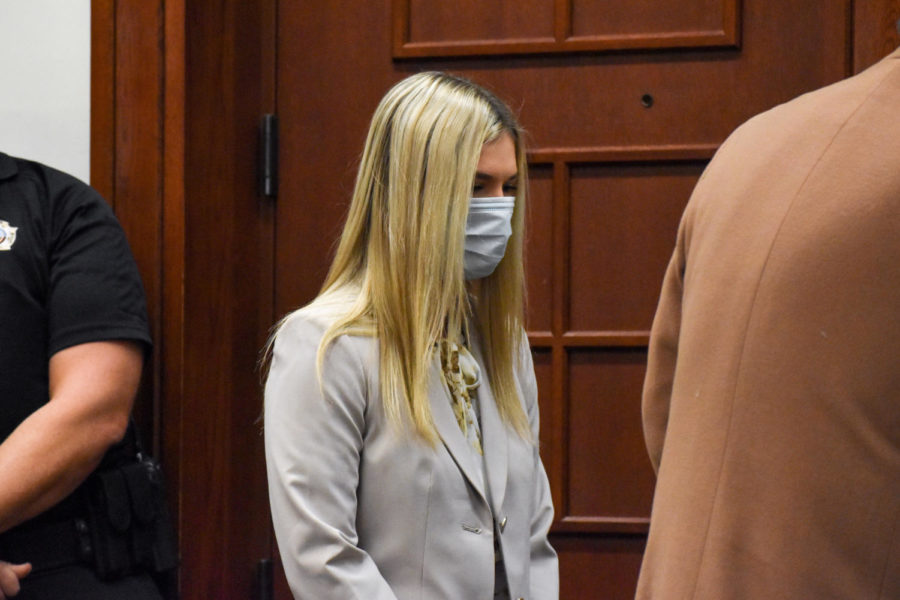 Sophia Rosing leaves the stand at her preliminary hearing on Tuesday, Nov. 15, 2022, at the Robert F. Stephens District Courthouse in Lexington, Kentucky. Photo by Abbey Cutrer | Kentucky Kernel
