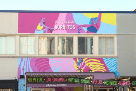 The view of Studio Mel Designs mural for girlsgirlsgirls Burritos on Friday, Nov. 18, 2022, in Lexington, Kentucky. Photo by Brady Saylor | Staff