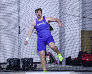 Kentucky Wildcats thrower Josh Sobota participates in the 2022 Commonwealth College Opener on Saturday, Dec. 3, 2022, at the Norton HealthCare Sports & Learning Center in Louisville, Kentucky. Photo provided by UK Athletics.

Kentucky Track and Field competed at Commonwealth Opener.

Photo by Ethan Rand | UK Athletics