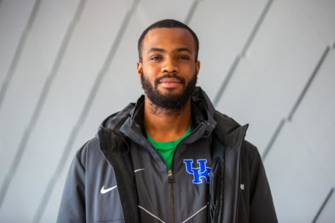 Dubem Anikamadu poses for a portrait on Tuesday, Dec. 6, 2022, at The Gatton Student Center in Lexington, Kentucky. Photo by Travis Fannon | Staff