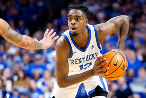 Kentucky Wildcats guard Antonio Reeves (12)

during the Kentucky vs. Florida mens basketball game on Saturday, Feb. 4, 2023, at Rupp Arena in Lexington, Kentucky. Photo by Jack Weaver | Staff