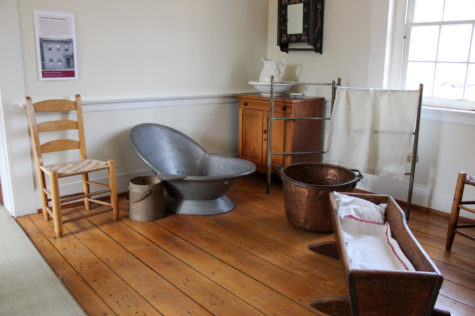 A recreation of a child’s washroom is displayed in the Mary Todd Lincoln House on Wednesday, March 21, 2023, in Lexington, Kentucky. Photo by Bryce Towle | Staff