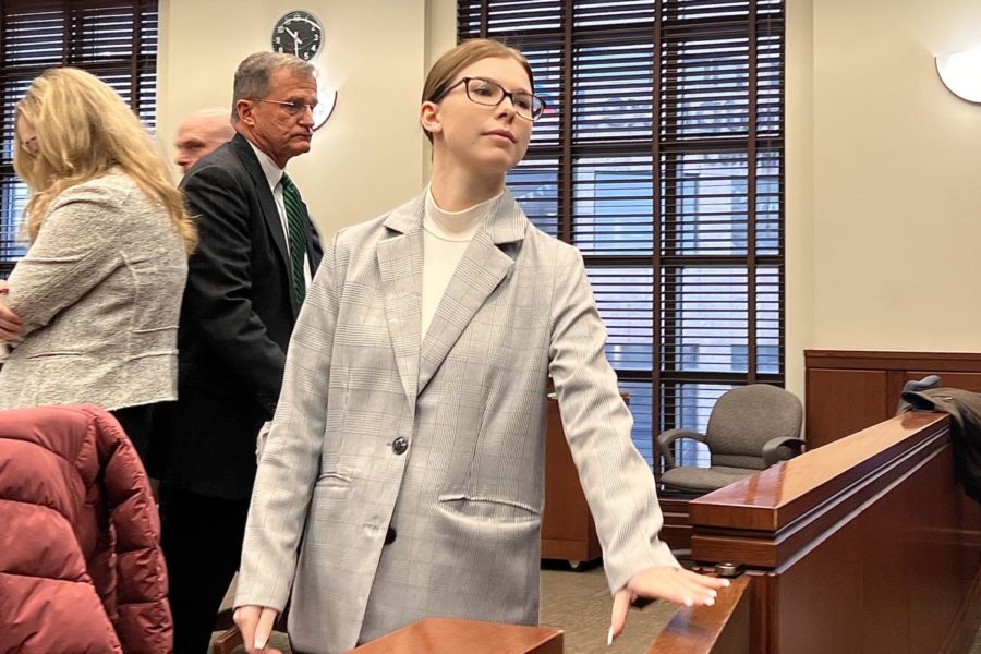 Sophia Rosing appears in court for an arraignment hearing on Friday, March 17, 2023, at the Robert F. Stephens Circuit Courthouse in Lexington, Kentucky.