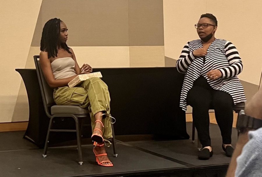 Lynae Vanee spoke to members of the UK campus community as part of the MLK Centers series for Womens History Month on Thursday, March 23, 2023, in the Gatton Student Center in Lexington, Kentucky.