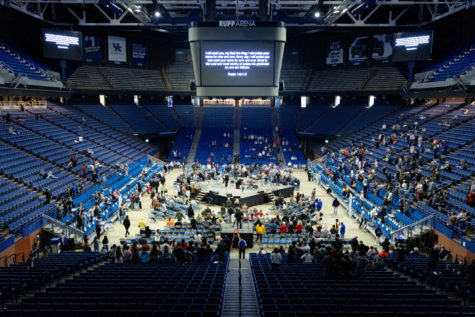 Pulse, a Christian evangelist group, hosts a “revival” on Sunday, Feb. 26, 2023, at Rupp Arena in Lexington, Kentucky. Photo by Jack Weaver | Staff