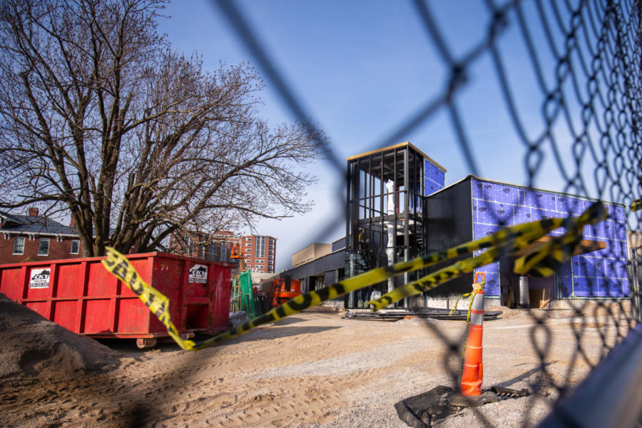 Construction takes place on the James B. Beam Institute for Kentucky Spirits on Tuesday, April 4, 2023, in downtown Lexington in Lexington, Kentucky. Photo by Samuel Colmar | Staff