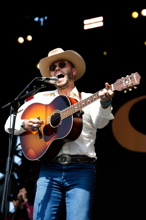 Charley Crockett performs on Saturday, June 3, 2023, during the Railbird music festival at the Red Mile infield in Lexington, Kentucky. Photo by Abbey Cutrer | Staff