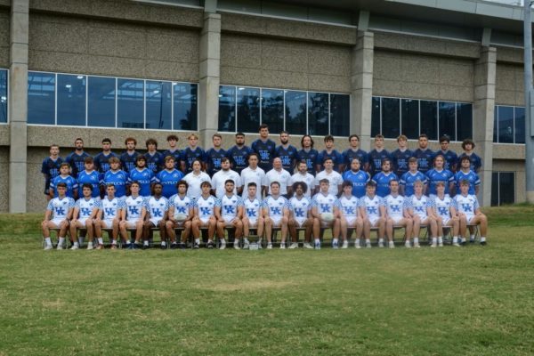 Members of the Kentucky rugby team pose for a team photo. Photo by Cassie Redden Photography, provided by Kentucky rugby.