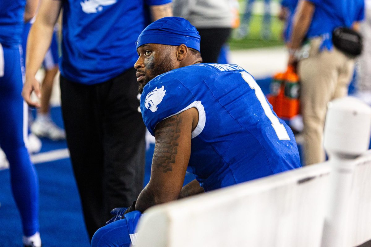 Kentucky running back Ray Davis watches on during the Kentucky vs. Missouri football game on Saturday, Oct. 28, 2023, at Kroger Field in Lexington, Kentucky. Kentucky lost 33-27. Photo by Isaiah Pinto | Staff