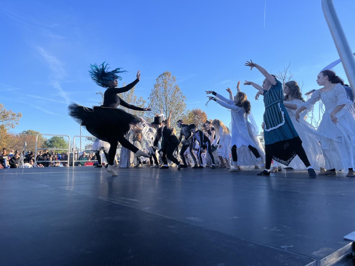 Students of Dance Attack Dance Academy perform their interpretation of Disney’s “Haunted Mansion” during the Halloween Varieties Show at the Halloween Festival and Thriller Parade on Nov. 5, 2023. Photo by Casey Sebastiano