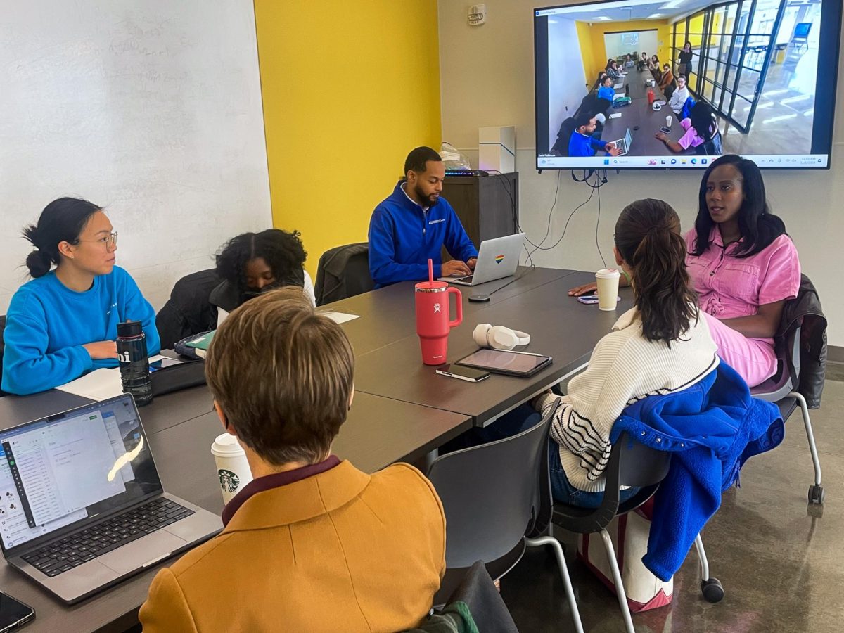 Journalism students participate in a masterclass with The Atlantic editor Jenisha Watts on Wednesday, Nov. 1, 2023, at Cornerstone in Lexington, Kentucky. Photo provided by Kyra Hunting