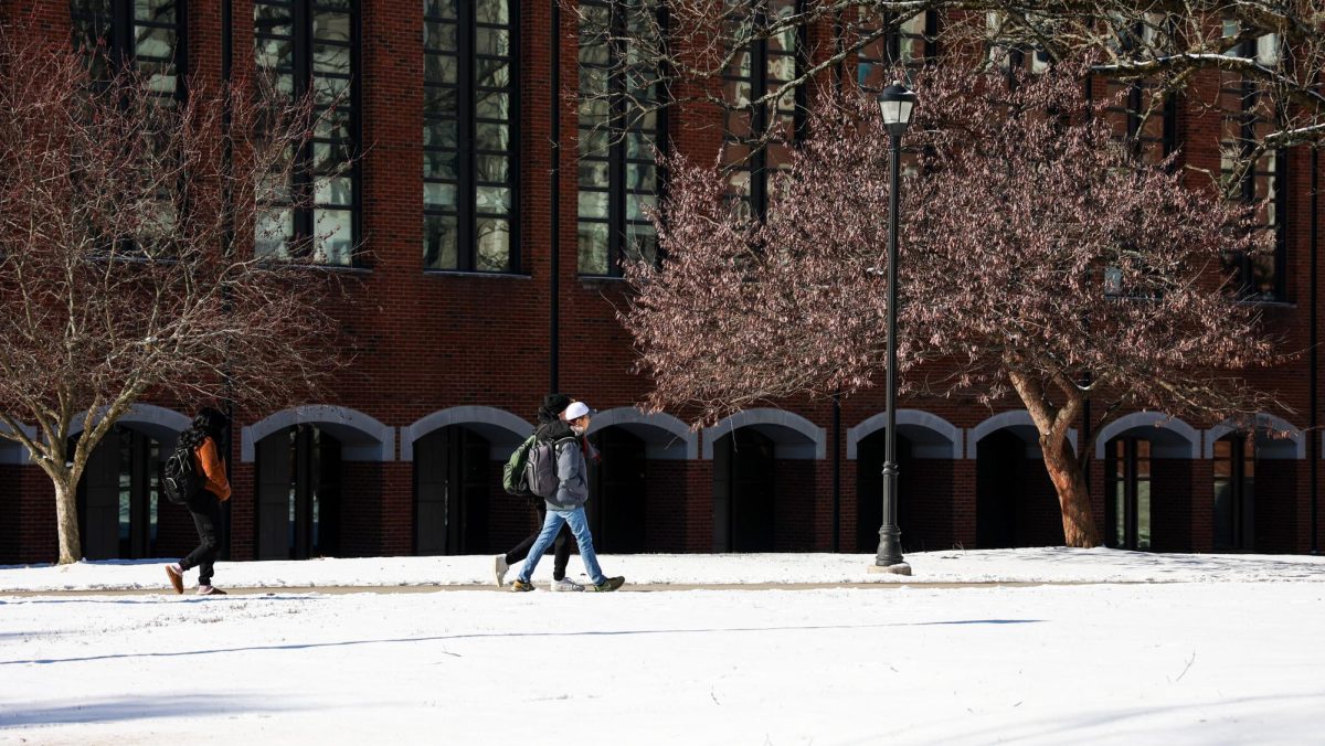 Students walk through campus on Wednesday, Jan. 17, 2024, at the University of Kentucky in Lexington, Kentucky. Photo by Abbey Cutrer | Staff