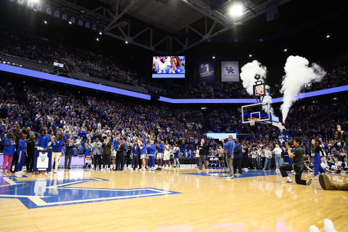 Senior Day celebrations commence during the Kentucky men’s basketball game vs. Vanderbilt on Wednesday, March 6, 2024, at Rupp Arena in Lexington, Kentucky. Kentucky won 93-77. Photo by Abbey Cutrer | Staff