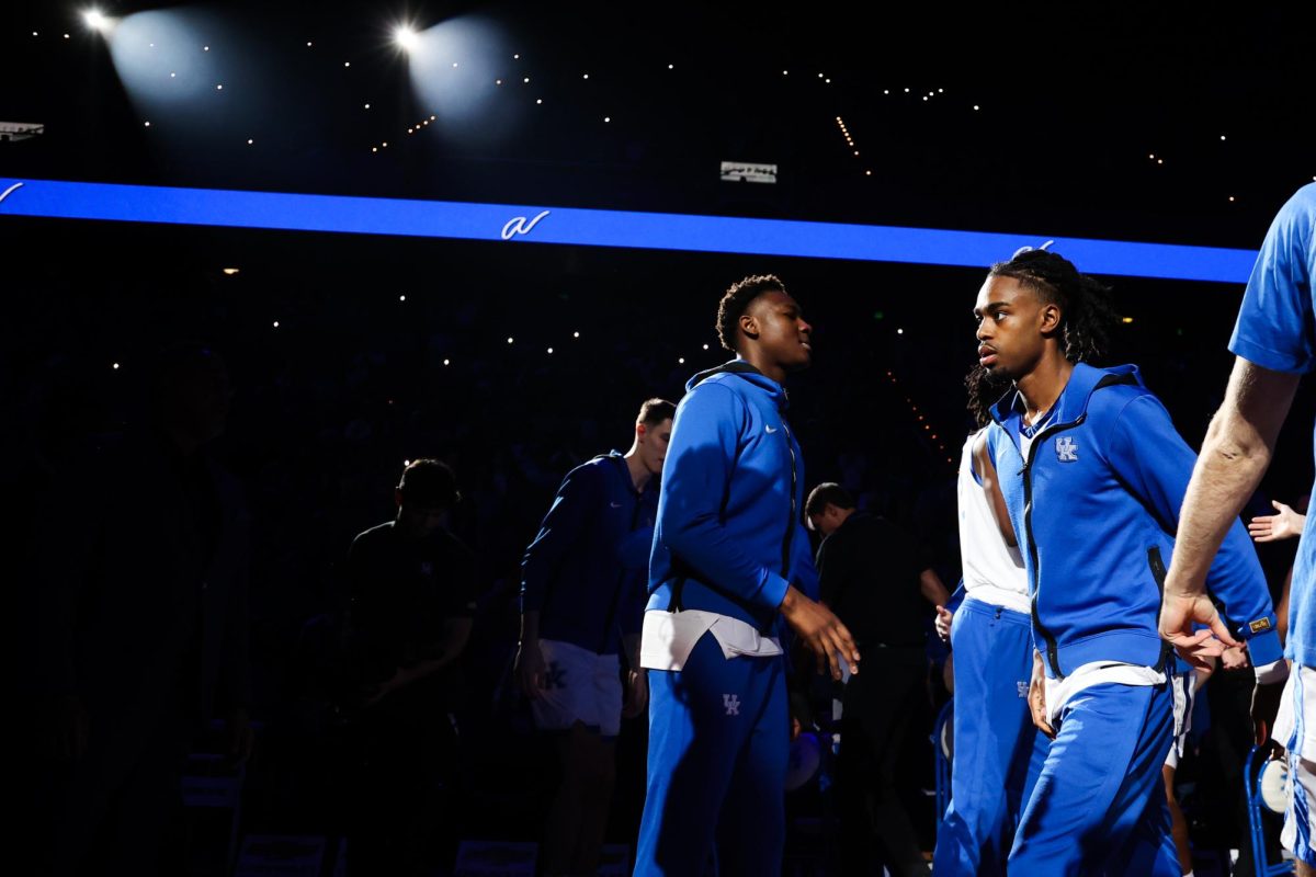 Kentucky guard Antonio Reeves is announced before the Kentucky men’s basketball game vs. Vanderbilt on Wednesday, March 6, 2024, at Rupp Arena in Lexington, Kentucky. Kentucky won 93-77. Photo by Abbey Cutrer | Staff