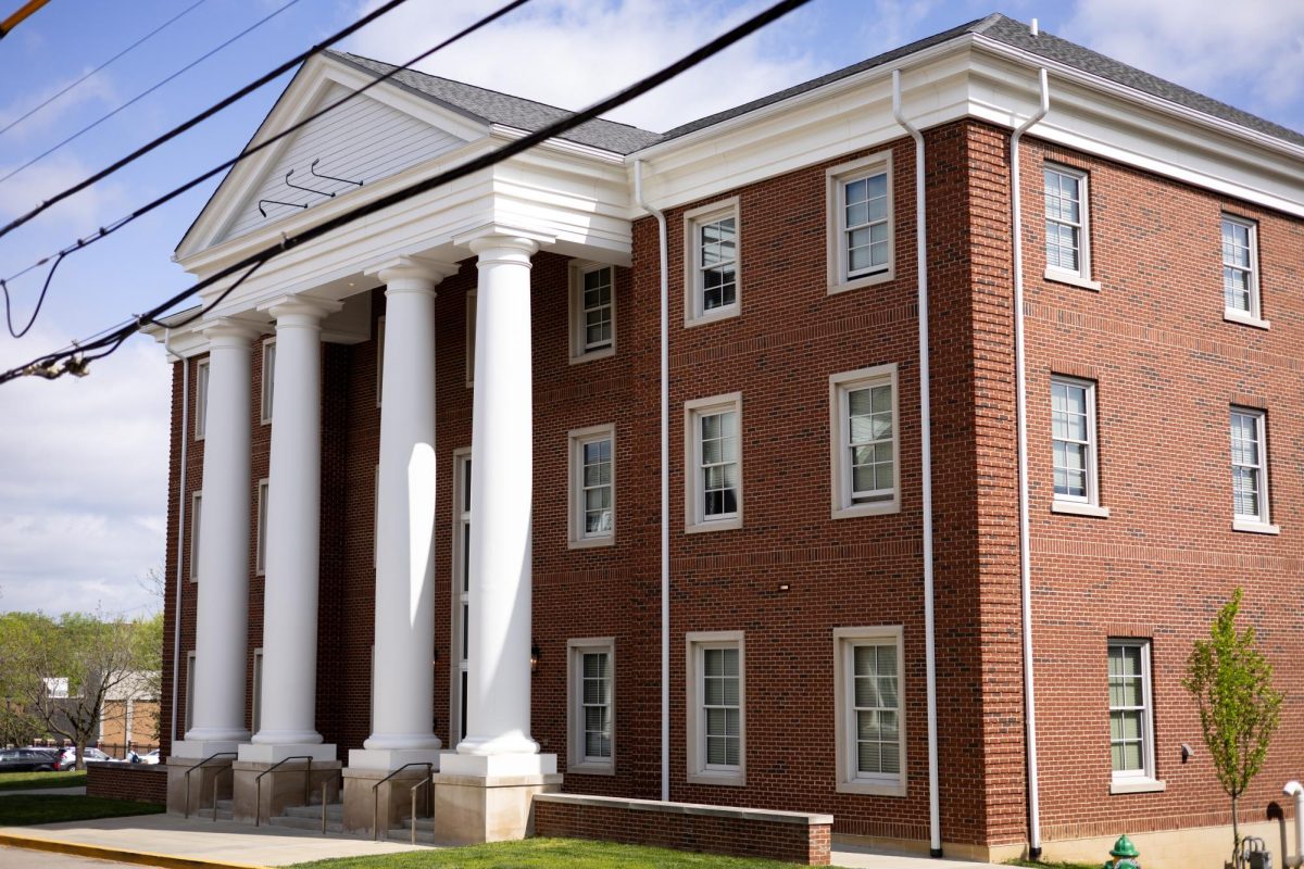 The Phi Kappa Tau building on Wednesday, April 17, 2024, at Pennsylvania Court in Lexington, Kentucky. Photo by Samuel Colmar | Staff
