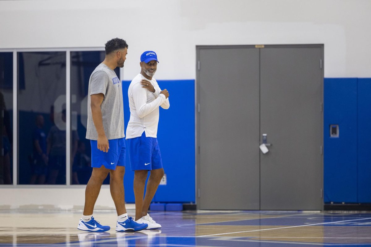 Kenny Brooks arrives to practice during the Kentucky Women’s Basketball media day on Tuesday, July 30, 2024, at Joe Craft Center  in Lexington, Kentucky. Photo by Matthew Mueller | Photo Editor 