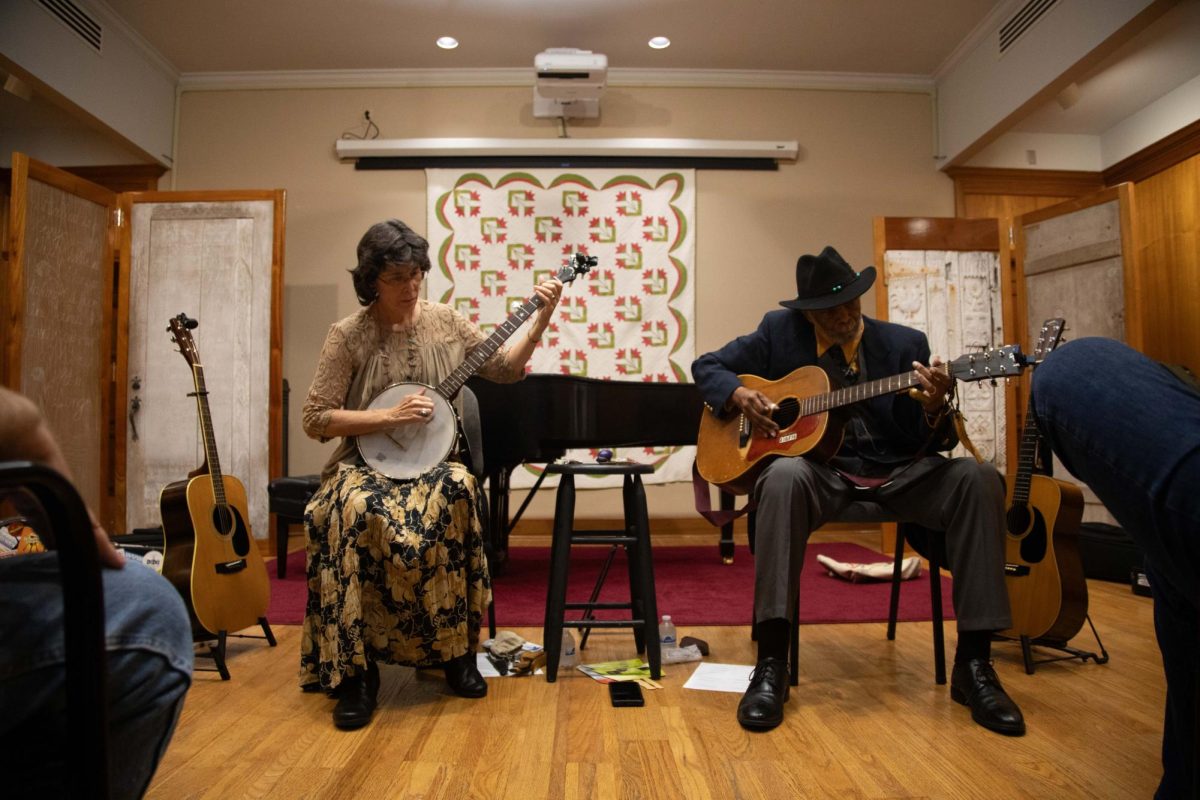 Rhonda and Sparky Rucker perform at Appalachia in the Bluegrass on Friday, Sept. 13, 2024, at John Jacob Niles Center for American Music in Lexington, Kentucky. Photo by Christian Kantosky | Staff