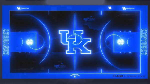 A rendering of the ACB GlassFloor court provided by UKAthletics