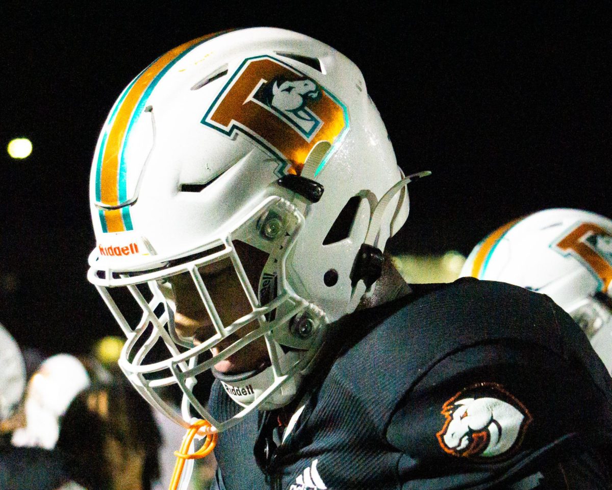 Frederick Douglass High School edge rusher and Kentucky commit Cedric Works (5) looks down in disappointment during the game vs. Male High School on Friday, Oct. 5, 2024, at Frederick Douglass High School in Lexington, KY. Male won 31-28.