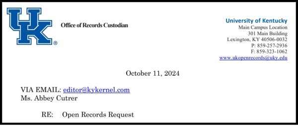 University of Kentucky denies open records request from Kentucky Kernel