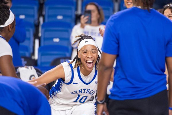 Kentucky guard Dazia Lawrence (10) during the Kentucky vs USC Upstate women’s basketball game on Monday, Nov. 4, 2024, at Historical Memorial Coliseum in Lexington, Kentucky. Kentucky won 98-43. Photo by Sydney Yonker | Staff