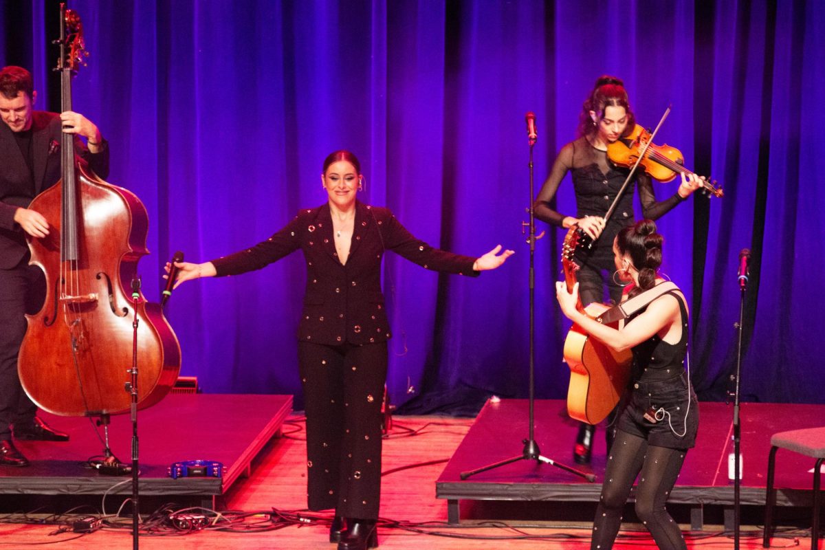 Vocalist Carolina Fernandez receives applause after her performance as part of the Las Migas Flamenco group on Saturday, Nov. 16 2024 at the Singletary Center for the Arts in Lexington, Kentucky. Photo by Chloe Bradley | Staff