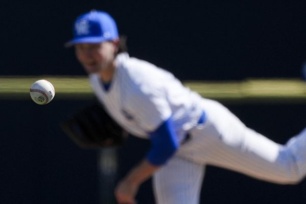 Kentucky pitcher Ethan Walker (46) pitches the ball to the batter during the baseball game vs. Hofstra on Sunday, Mar. 2, 2025, at Kentucky Proud Park in Lexington, Kentucky. Kentucky won 9-1. Photo by Matthew Mueller | Photo Editor