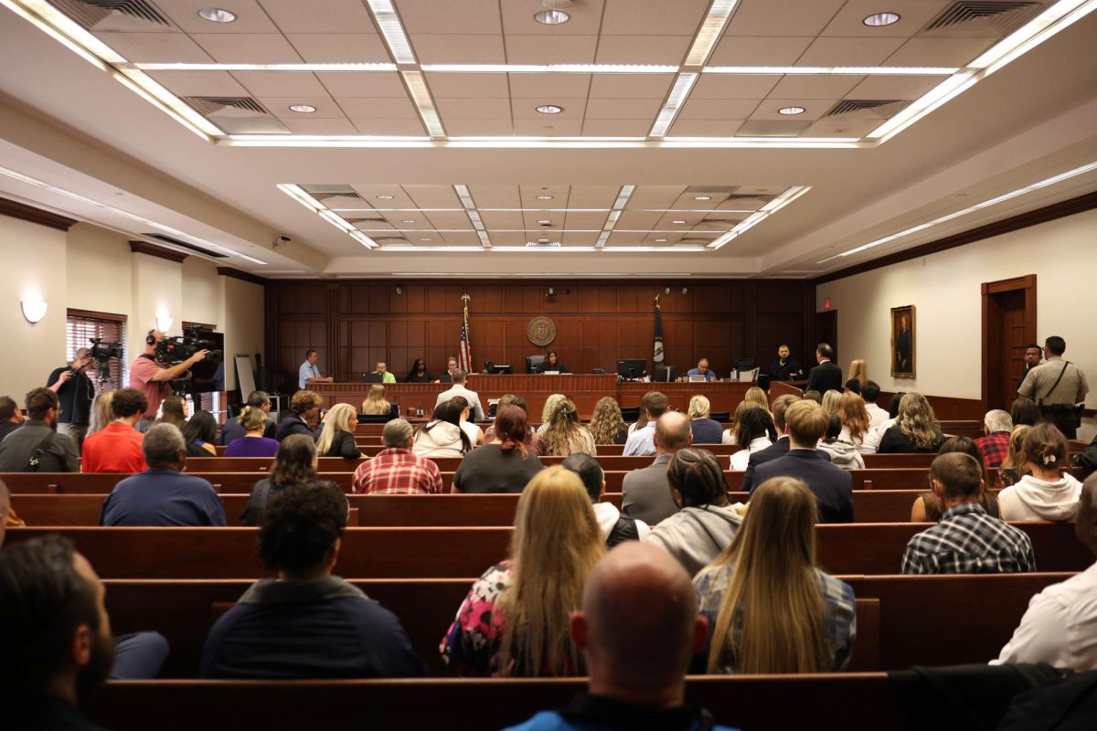 Laken Snelling walks out during her preliminary hearing on Friday, Sept. 26, 2025, at Fayette County District Court in Lexington, Ky. Photo by Sydney Novack | Assistant Photo Editor