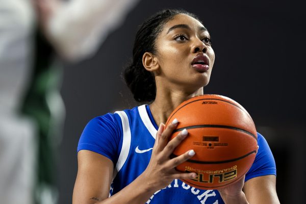 Kentucky forward Teonni Key takes a freethrow during the game against USC Upstate on Wednesday, Nov. 12, 2025, at Historic Memorial Coliseum in Lexington, Ky. Kentucky won 90-30. Photo by Brayden Finn | Staff 
